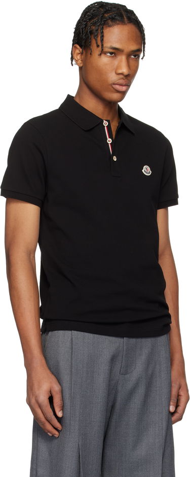 Polo skjorte Moncler Moncler Logo Patch Cotton Polo Hvid | K10918A0003084556, 4
