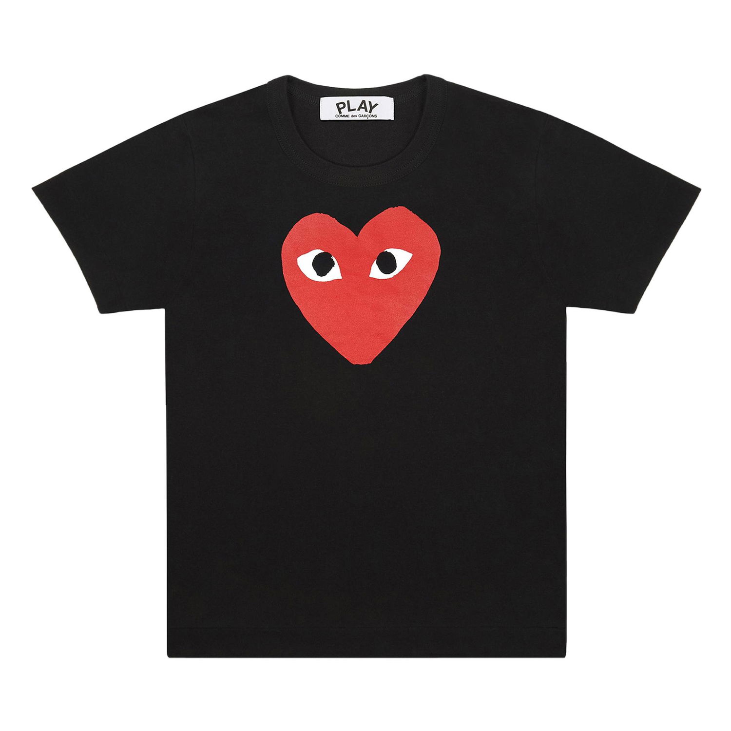 T-shirt Comme des Garçons PLAY Red Heart T-Shirt Sort | AZ T112 051 1, 1