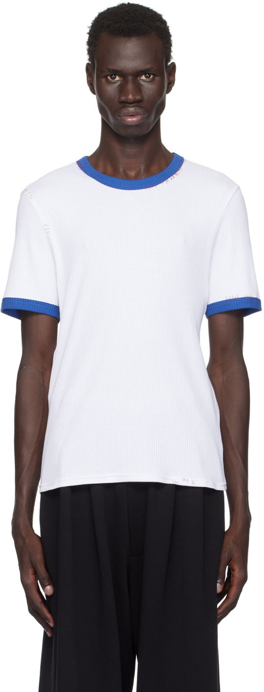 T-shirt Marni Marni Ringer T-Shirt Hvid | HUMU0300QS UTC404