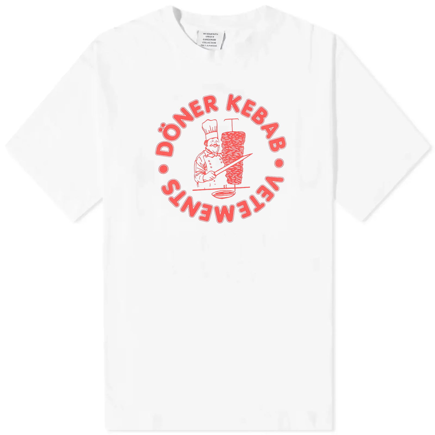 T-shirt VETEMENTS Doner Kebab T-Shirt White Hvid | UE54TR540W, 0