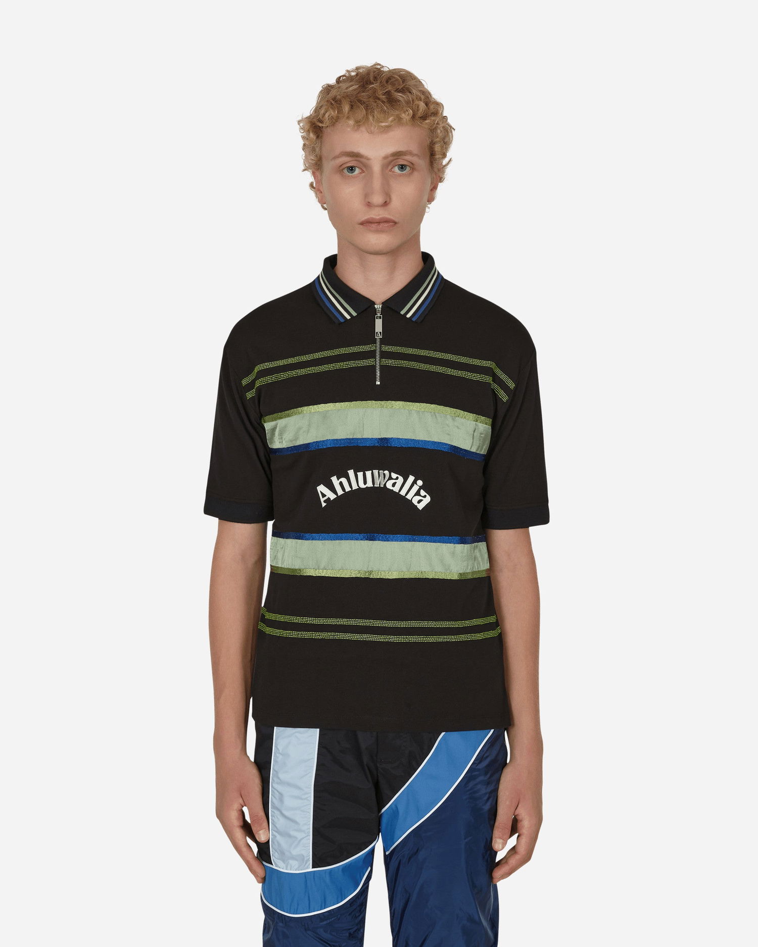 Polo skjorte Ahluwalia Buke Polo Sort | M-AHLU-TO005-AW22-FA37 BL, 0