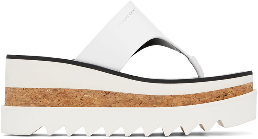 Sneakers og sko Stella McCartney Sneak-Elyse Platform Thong Sandals Hvid | 810362AP00P0