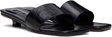 Tilbehør BY FAR BY FAR Ceni Eel Embossed Leather Heeled Sandals Sort | MWFHO014CL036BK001PL, 3