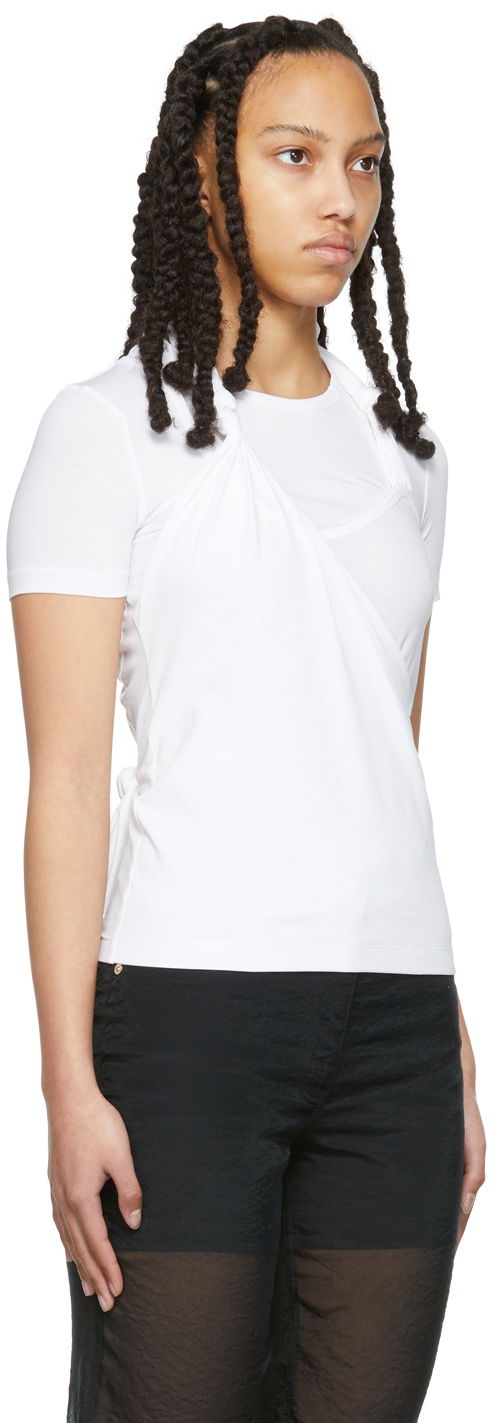 Tanktop Helmut Lang Helmut Lang Twisted Jersey T-Shirt Hvid | M02HW507, 1