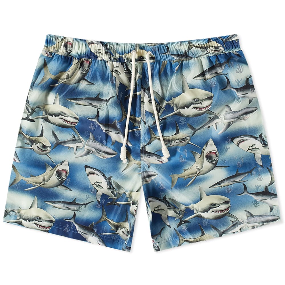 Badetøj Palm Angels Shark Swim Short Flerfarvet | PMFD002S23FAB0064510, 0