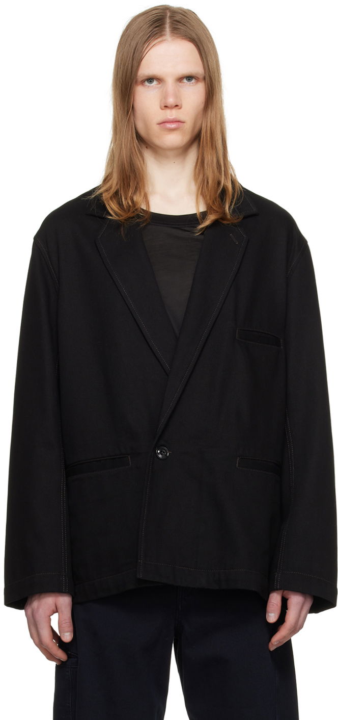 Frakker LEMAIRE Double-Breasted Blazer Sort | JA1038 LD1004