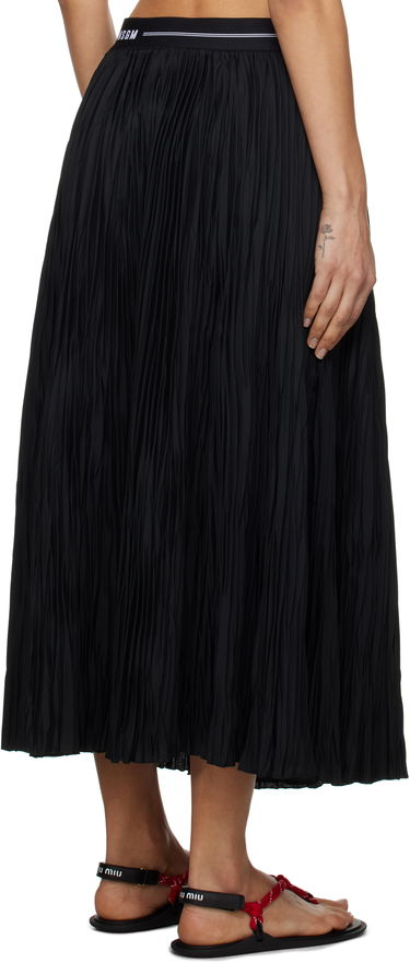 Nederdel MSGM MSGM Pleated Midi Skirt Sort | 3841MDD29P 257264, 2