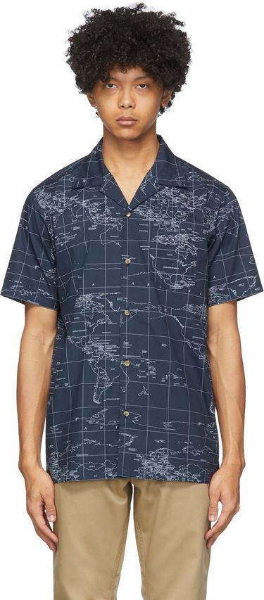 Skjorte CLOT Clot Global Haze Print Shirt Mørkeblå | CLSH20SS20011, 0