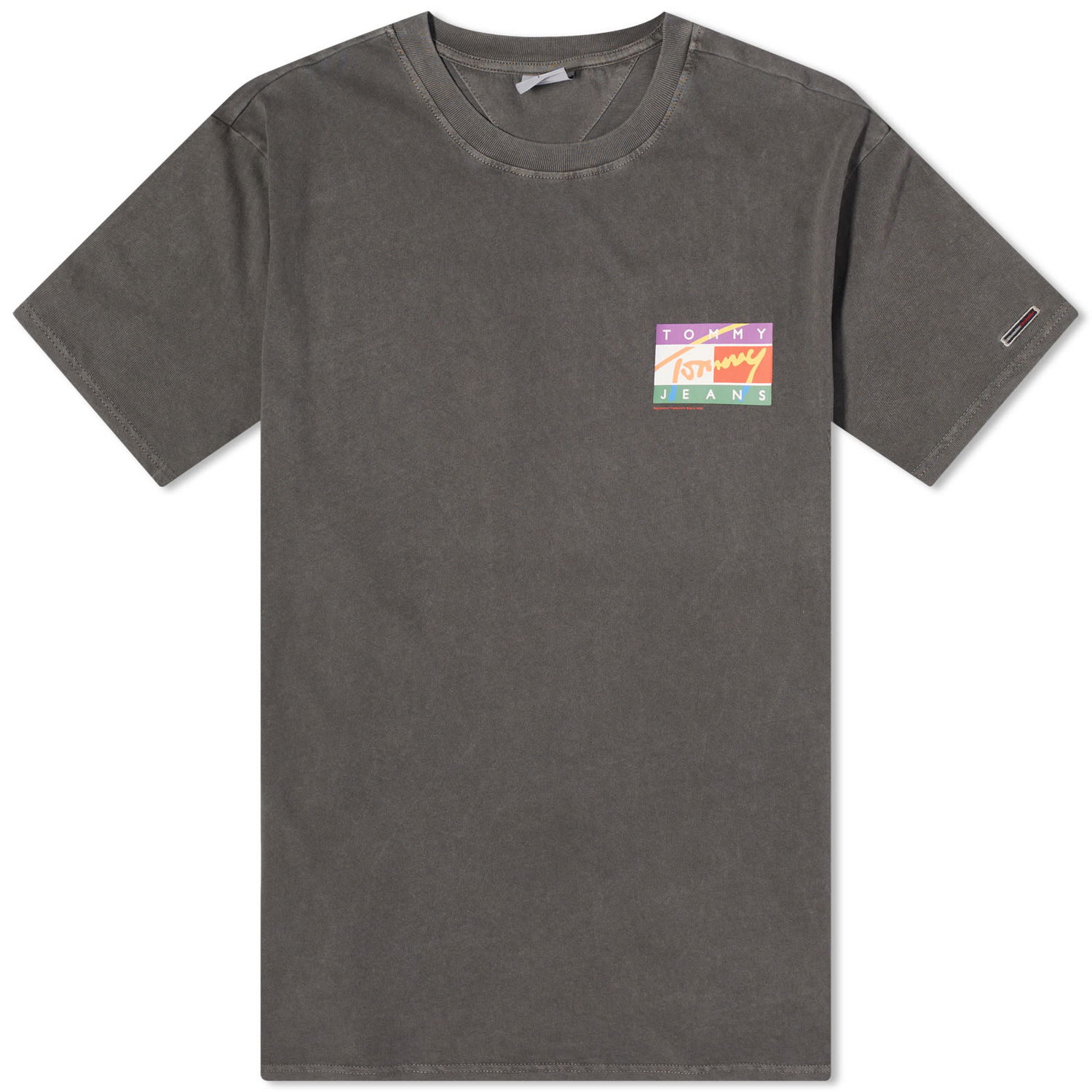 T-shirt Tommy Hilfiger Signature Pop Flag Grå | DM0DM16827BDS, 0