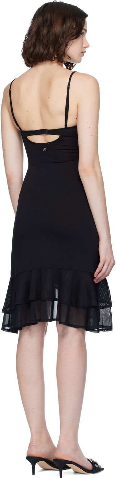 Kjole Miaou Miaou Catarina Asymmetrical Ruffle Minidress Sort | 5057VISBLK, 2