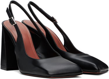Sneakers og sko Amina Muaddi Amina Muaddi Sling Heels Sort | CHARLOTTE SLING BLOCK NAPPA, 3