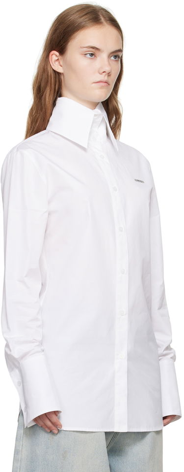Skjorte We11done High-Neck Collar Shirt Hvid | WD-SH2-24-130-W-WH, 1