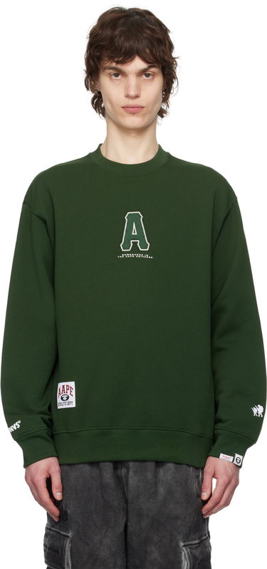 Sweatshirt AAPE by A Bathing Ape AAPE by A Bathing Ape Injection Crewneck Sweatshirt Grøn | AAPSWMC336XXNGRD, 0