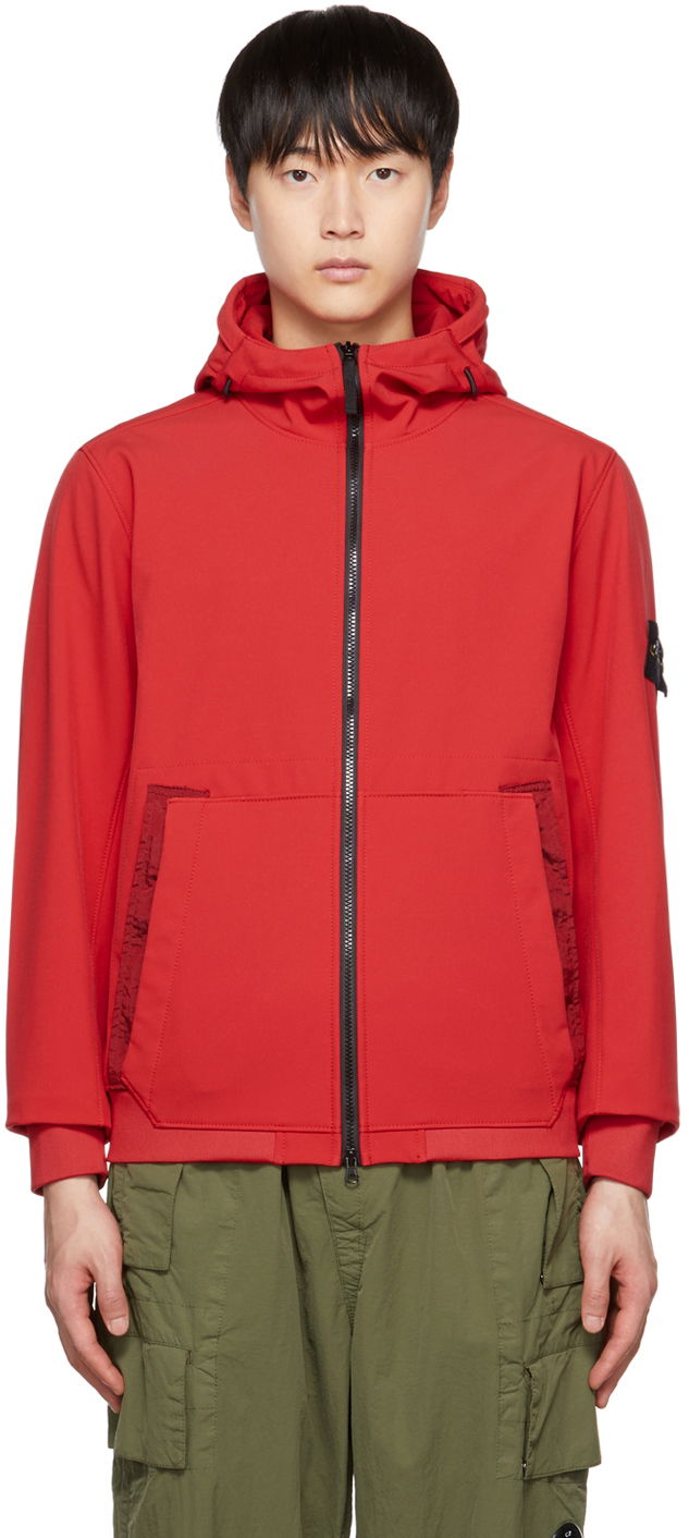 Vindjakke Stone Island Patch Jacket Rød | 7715Q0122, 0