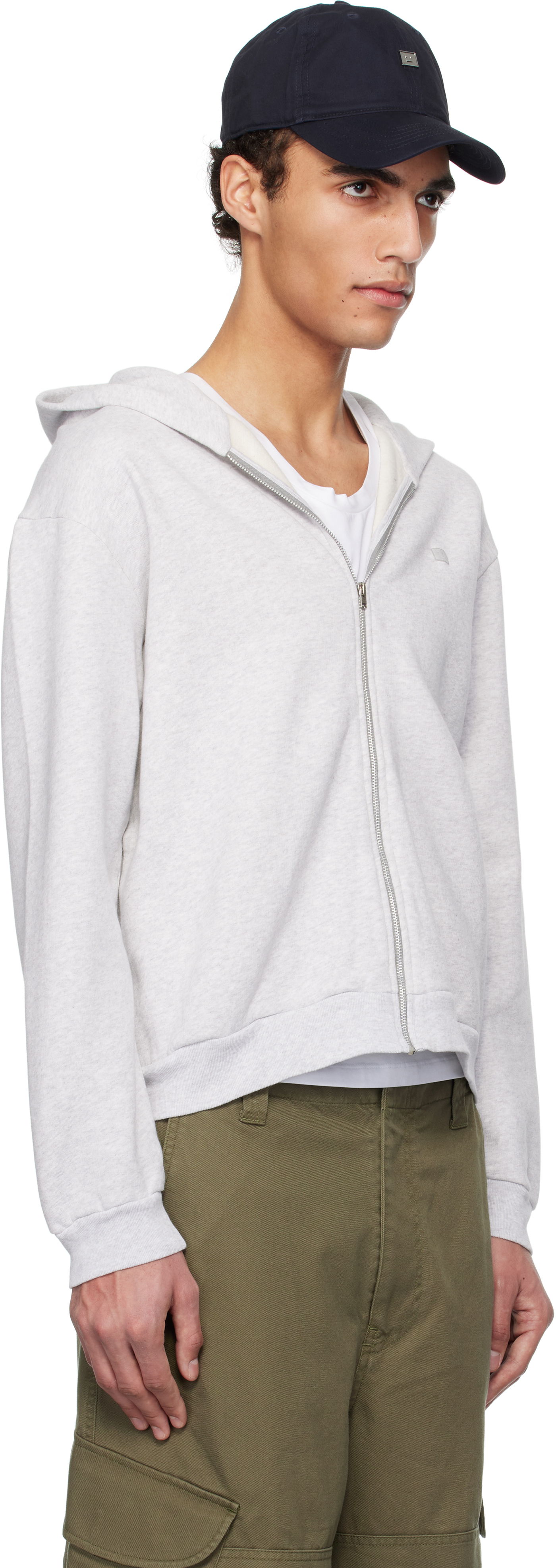 Sweatshirt Acne Studios Acne Studios Zip-Up Hoodie Grå | CI0184-, 1