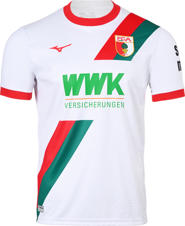 Jersey Mizuno FC Augsburg Home Jersey 2025/26 Hvid | p2gacx10-01, 1