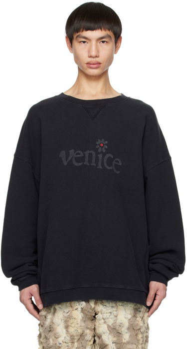 Sweatshirt ERL 'Venice' Print Sweatshirt Sort | ERL06T037, 0