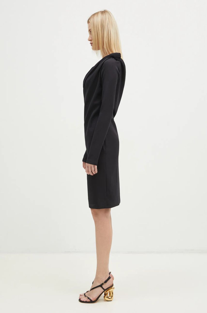 Kjole JW Anderson JW Anderson Shoulder Drape V-Neck Mini Dress Sort | DR0446.PG1573.999, 1