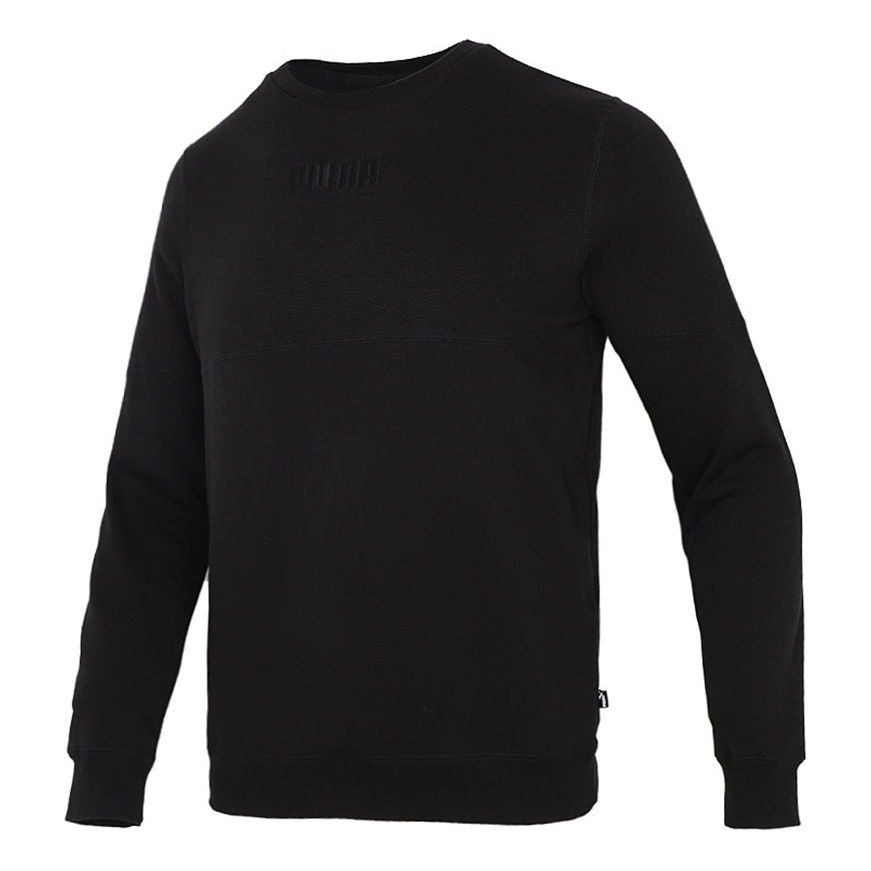 Sweater Puma Puma Logo Round Neck Pullover Sort | 846409-01, 0