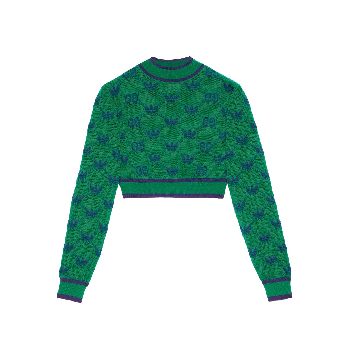 Sweater Gucci adidas x Wool Jacquard Sweater Green/Blue Grøn | 693829 XKCVF 3465, 0