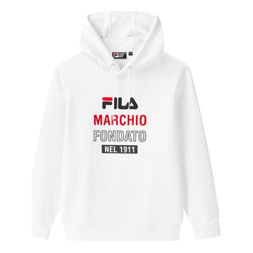 Sweatshirt FILA Hoodie Casual Hvid | F51M048206F-WT