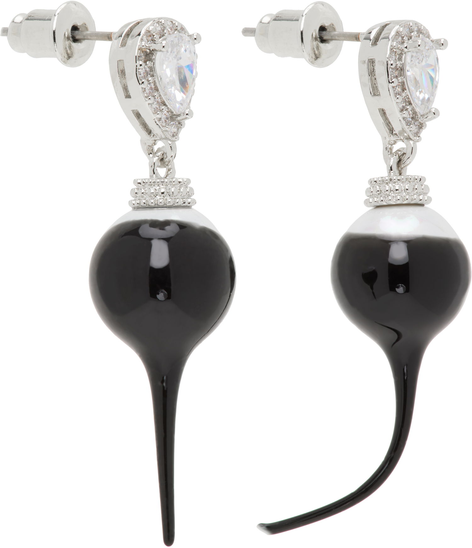Øreringe Ottolinger Ottolinger Diamond Drop Earrings Sort | 125901425E02, 1