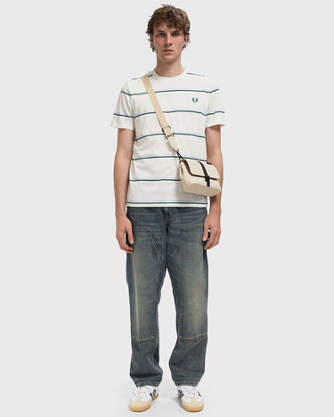 T-shirt Fred Perry Fred Perry Fine Stripe T-Shirt Hvid | M1734-129, 1