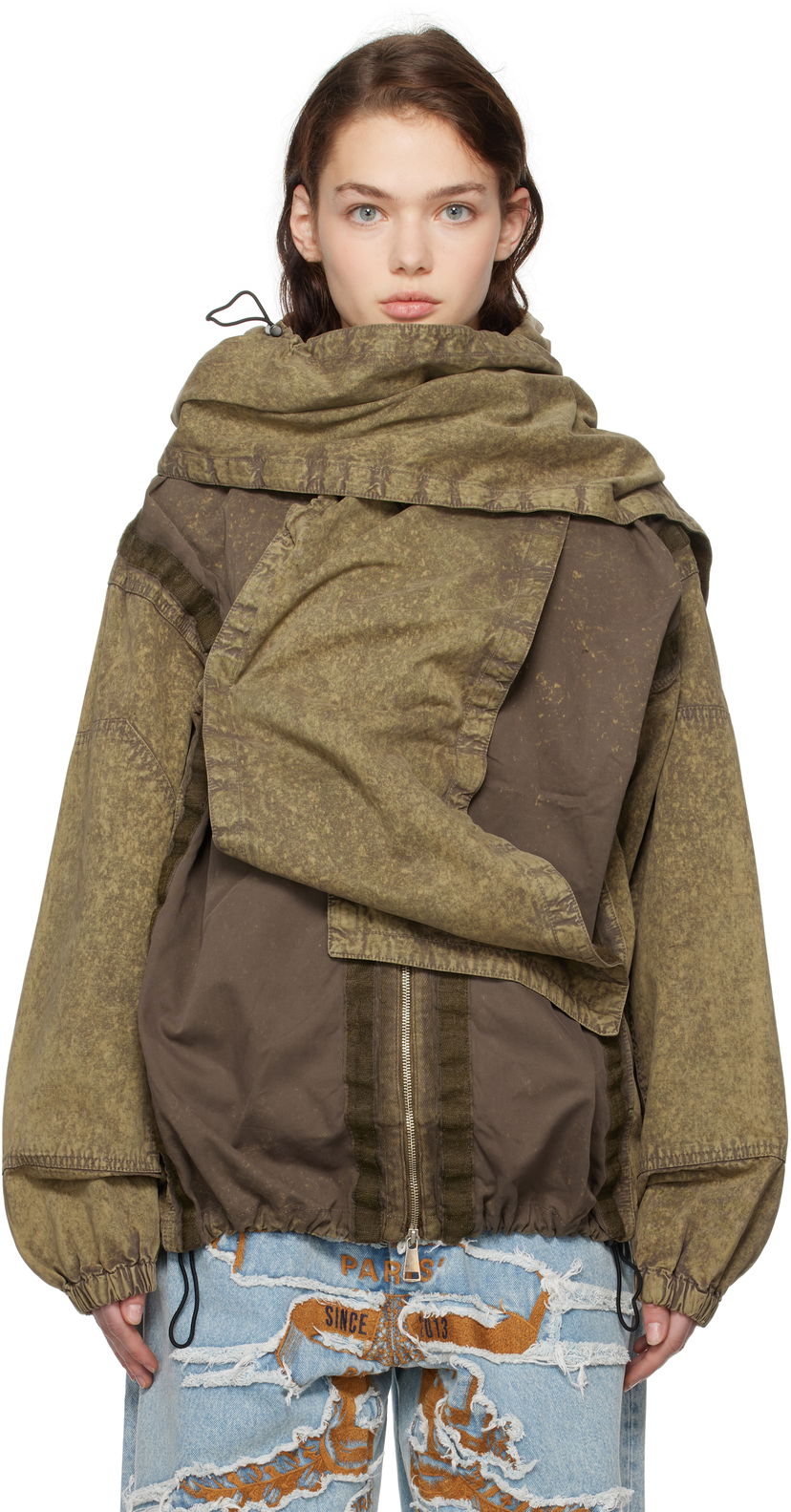 Jakke Y/PROJECT Velcro Cargo Grøn | 203JA010