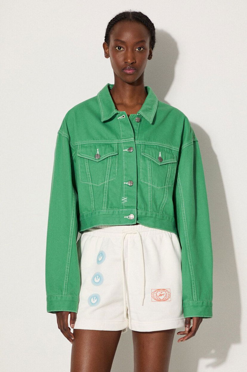 Jakke Ksubi Cropped Oversize Jacket Grøn | WPS23JK004