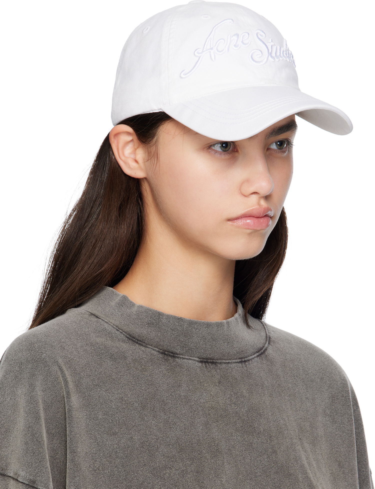 Kasket Acne Studios Logo Cap Hvid | C40416-, 1
