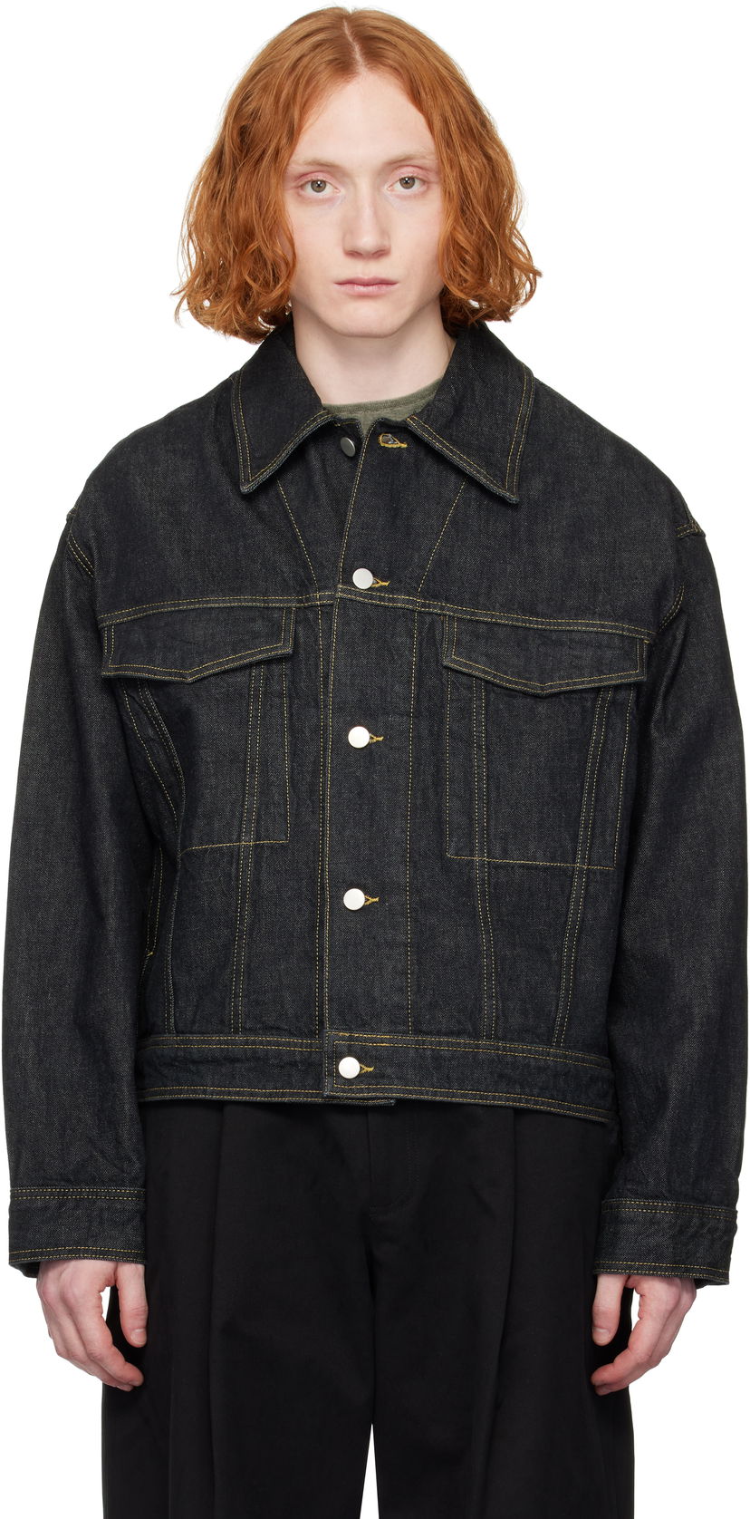 Jakke Studio Nicholson Studio Nicholson Stein Denim Jacket Blå | STEIN SNM - 1299
