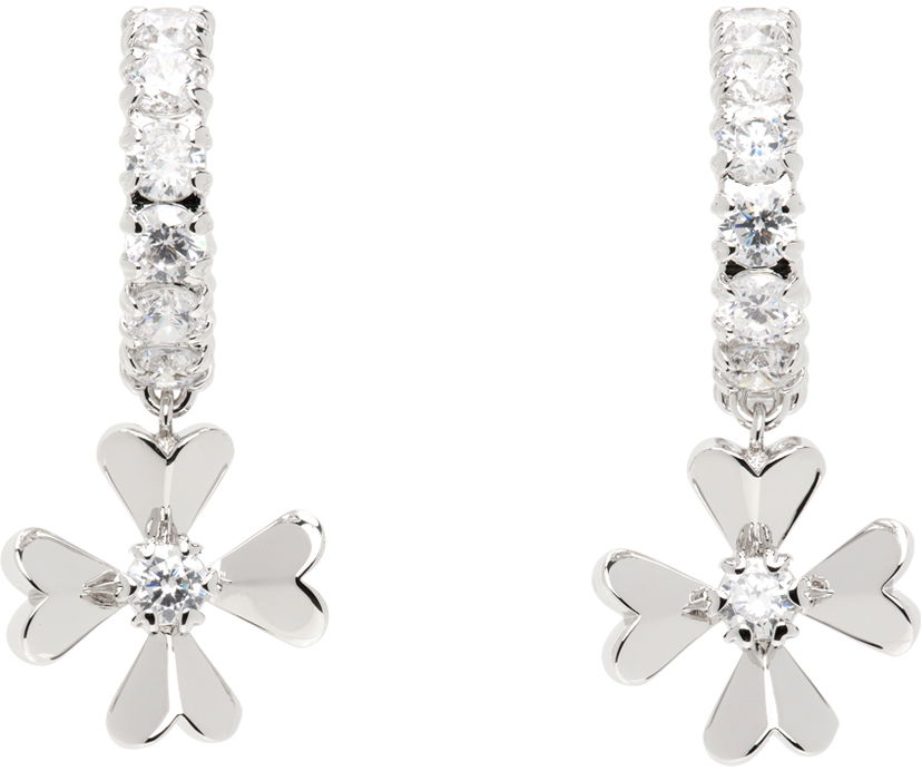 Øreringe SHUSHU/TONG YVMIN Edition C-Shape Cruciate Flower Earrings Metalisk | 23318SLV00DN2