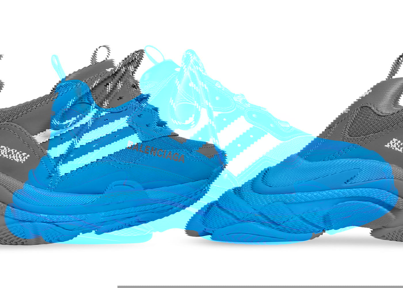 Sneakers og sko Balenciaga adidas x Triple S Blue White W Blå | 712764W2ZB24090, 0