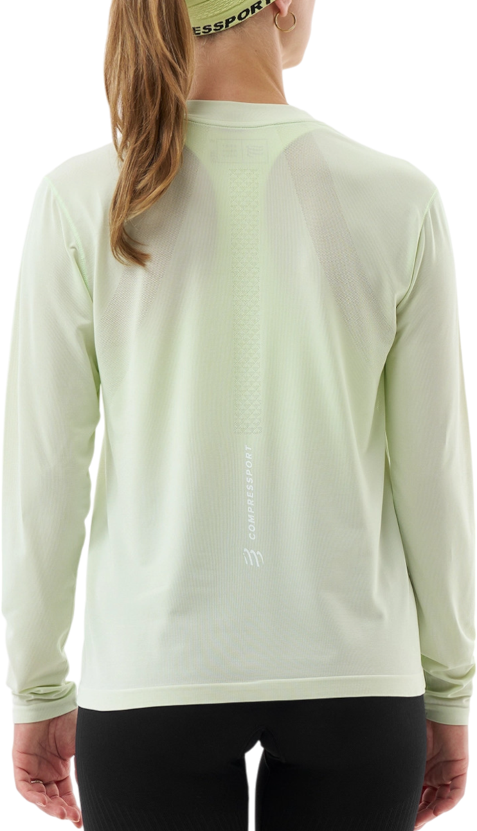 T-shirt Compressport Performance Long Sleeve T-Shirt Grøn | atsw4955143, 1