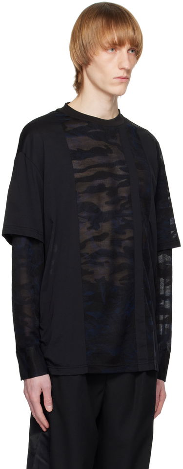 T-shirt Feng Chen Wang Feng Chen Wang Camouflage Layered T-Shirt Sort | FMS15SS05, 3