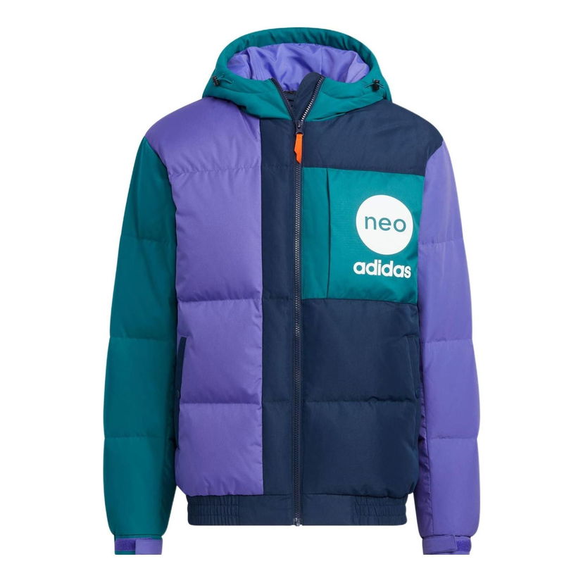 Puffer jakke adidas Originals Neo Vbe Color Block Puffer Jacket Lilla | HN4781