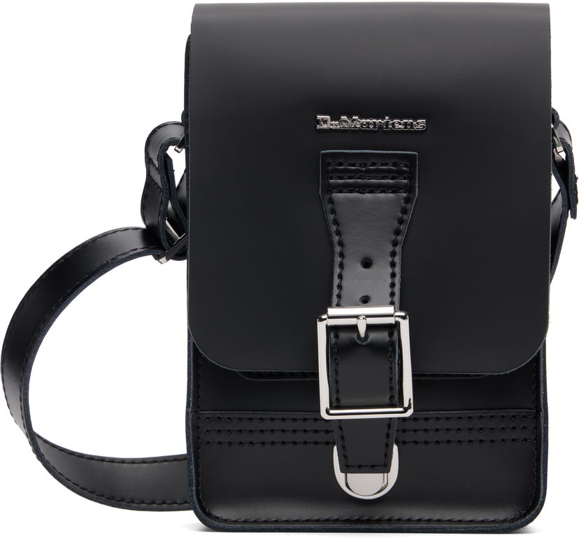 Skuldertaske Dr. Martens Leather Vertical Crossbody Bag Dr. Martens Sort | AD055001