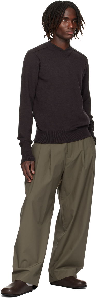 Bukser Studio Nicholson Studio Nicholson Yale Pleated Trousers Grøn | YALE SNM - 788, 3