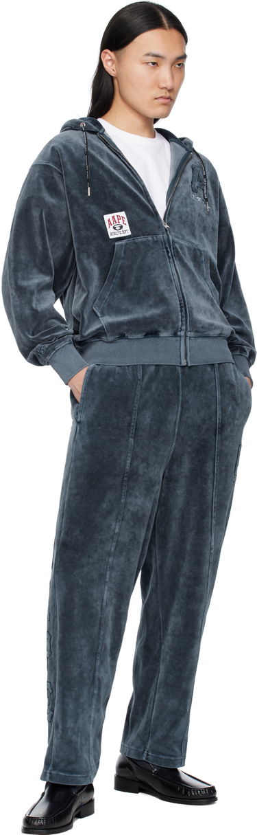 Joggingbukser AAPE by A Bathing Ape AAPE by A Bathing Ape Injection Velour Sweatpants Blå | AAPPTMC623XXNNYL, 3