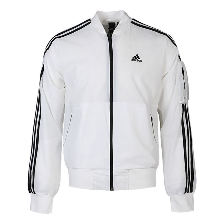 Bomberjakke adidas Originals 3-Stripes Bomber Jacket Hvid | GH4803