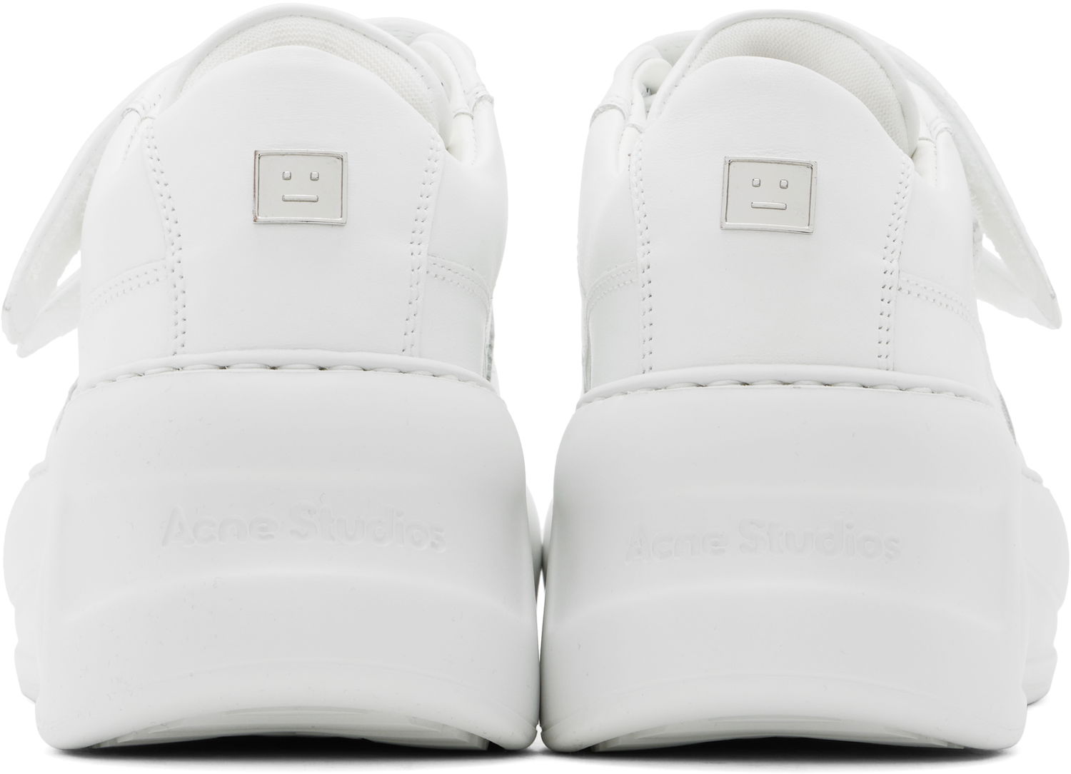 Sneakers og sko Acne Studios Velcro Strap Platform Sneakers Hvid | CD0001-, 1