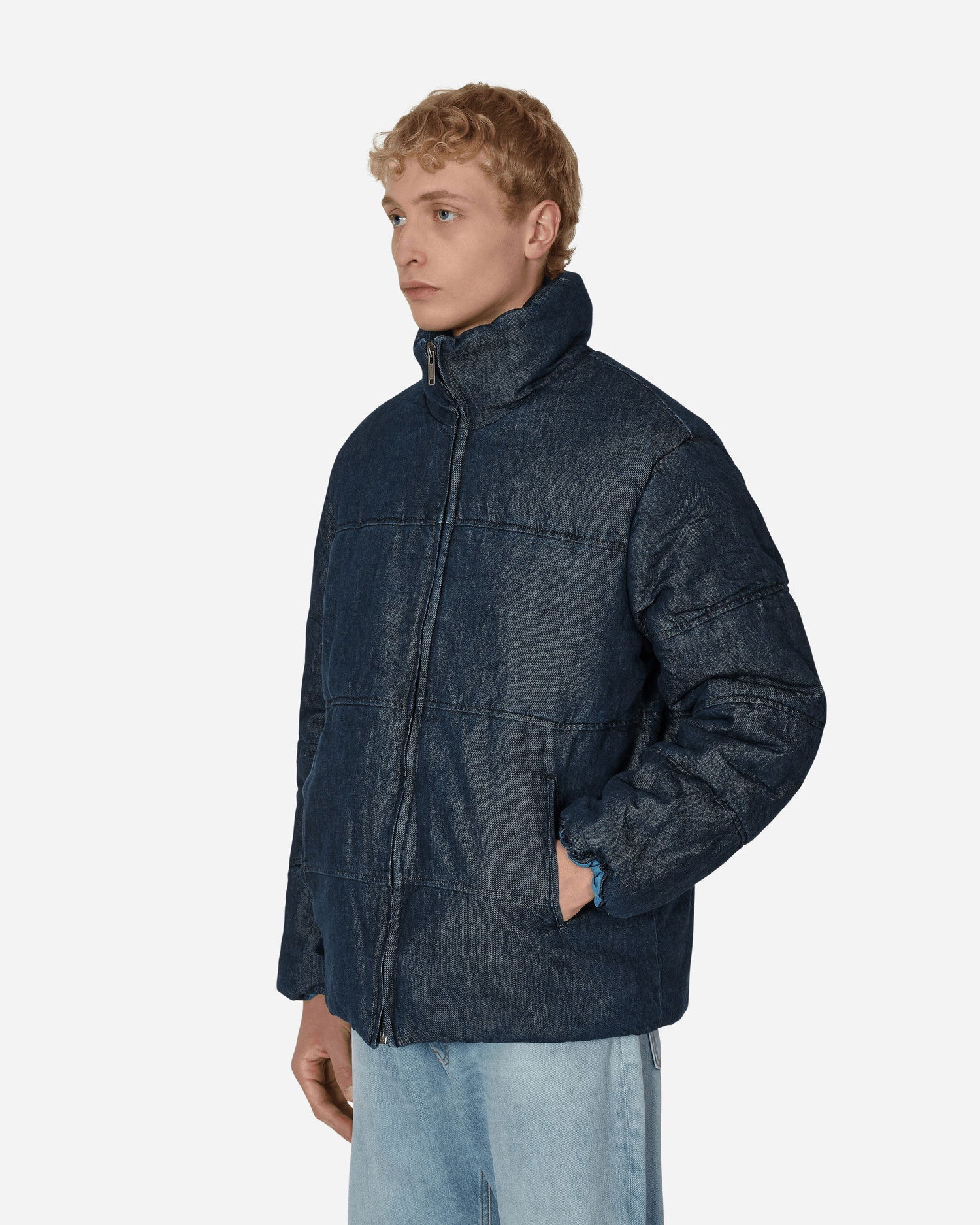 Puffer jakke GUESS Denim Puffer Jacket Blå | M2BL04D4RW0 F9JJ, 1