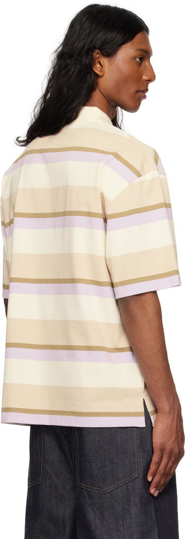 Polo skjorte MAISON KITSUNÉ Maison Kitsuné Striped Oversize Polo Beige | OM00206KJ7019, 2