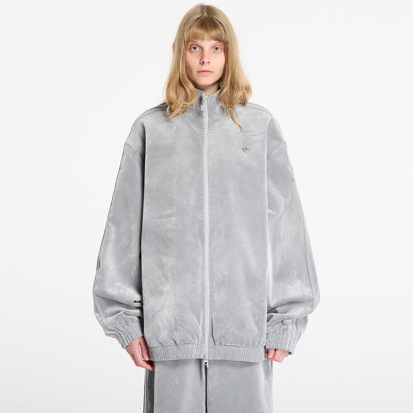 Jakke adidas Originals Brushed Twill Oversized Firebird Track Top M Grå | JW7330