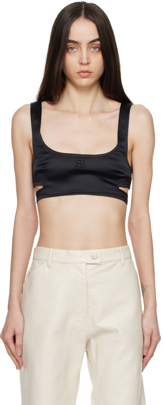 Tanktop Courrèges Courrèges Cutout Tank Top Sort | 322CBR014AC0017