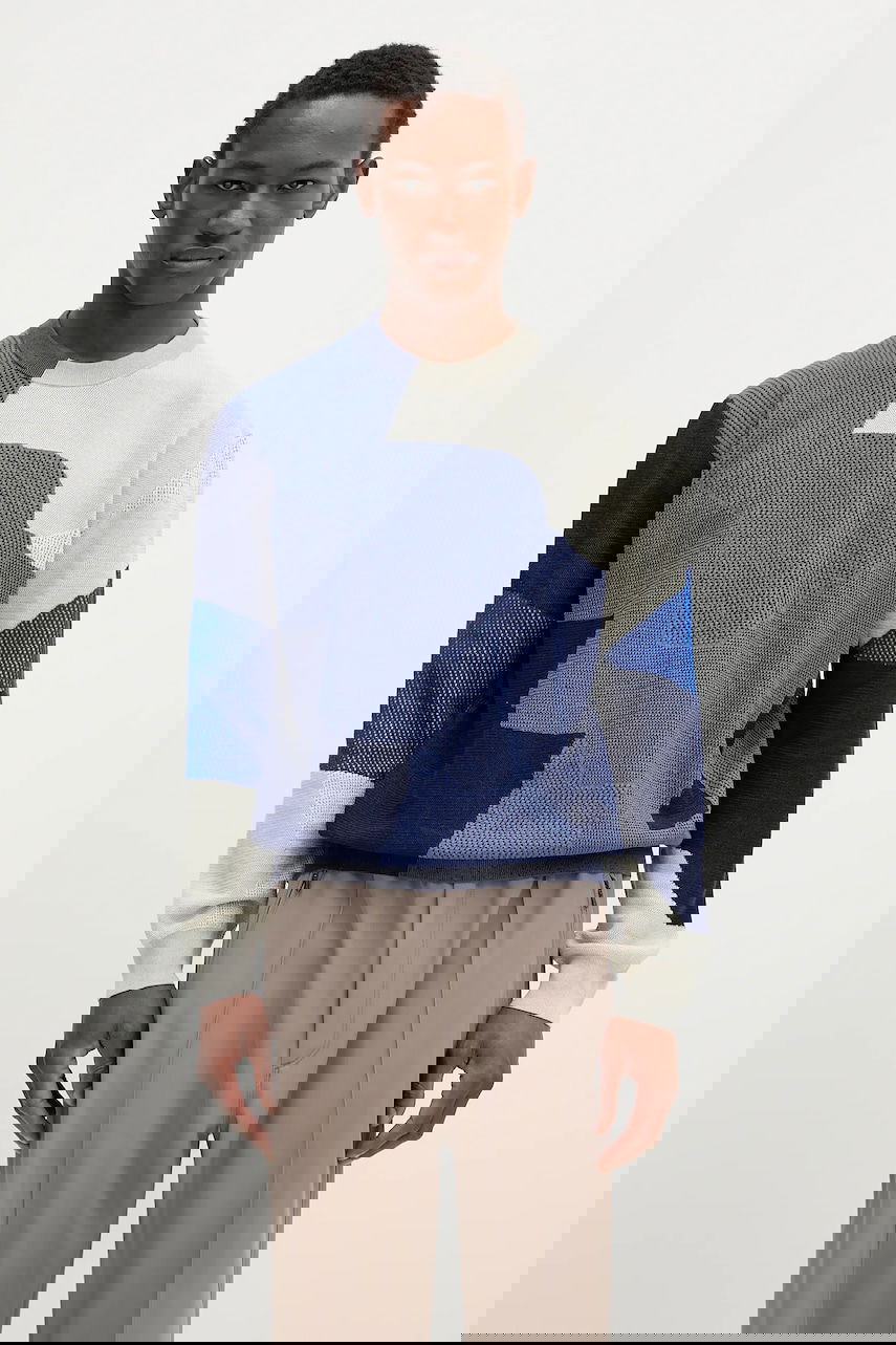 Sweater Paul Smith Paul Smith Abstract Panelled Knit Sweater Flerfarvet | M1R.266Z.P02684, 0