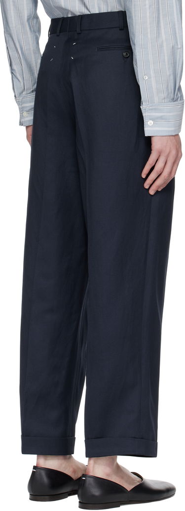 Bukser Maison Margiela Maison Margiela Turn-up Trousers Mørkeblå | S50KA0669 M35287, 2