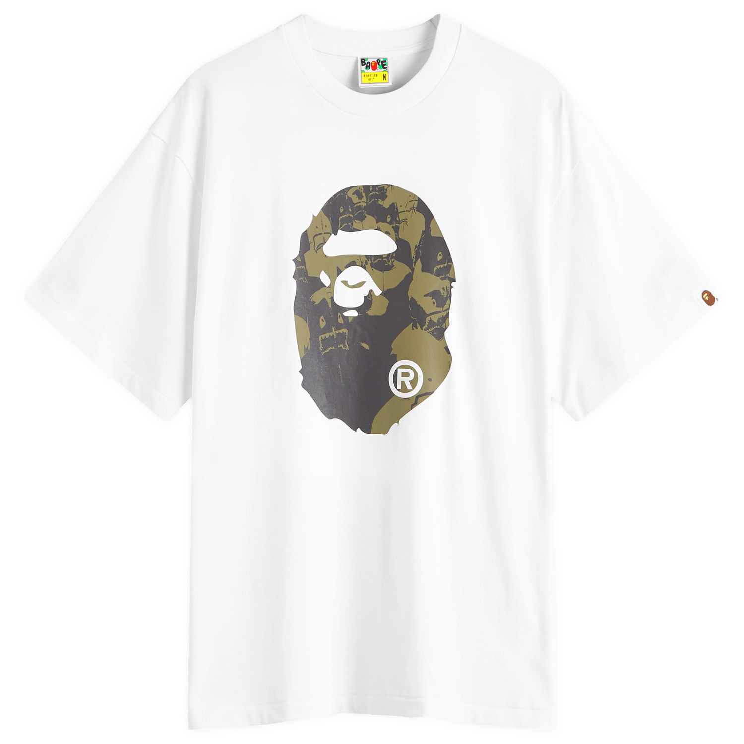 T-shirt BAPE Shark College Logo T-Shirt Hvid | 001TEK801306M-WHT, 0