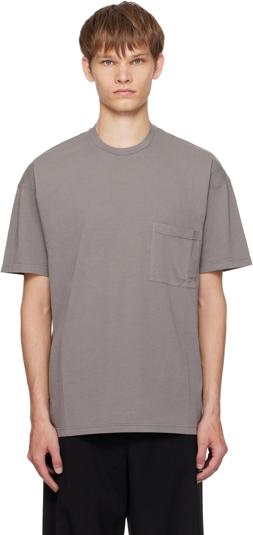 T-shirt The Row The Row Niels Pocket T-Shirt Grå | 1112-K569