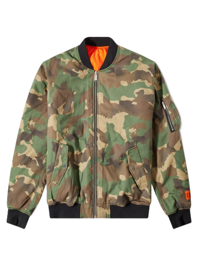 Bomberjakke HERON PRESTON Canvas Camo Bomber Jacket Flerfarvet | HMEH007F22FAB0025900